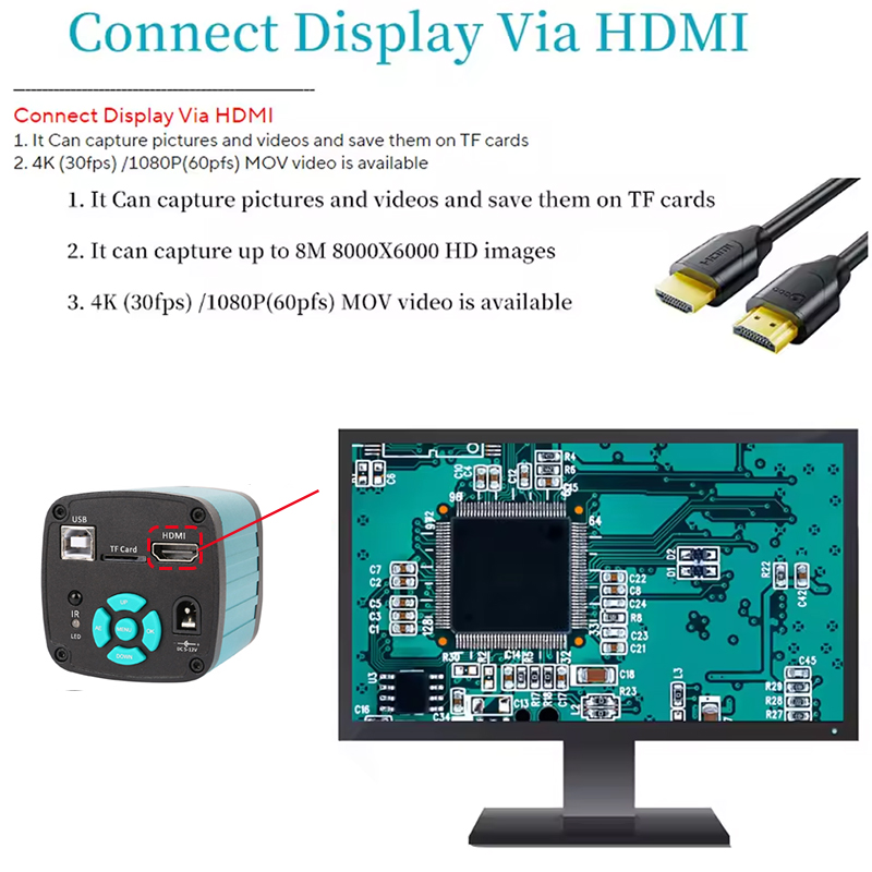 4K 전문 전자 현미경, Sony imx327 센서 H - 4K Microscope Camera Sony Sensor 리뷰 및 가격