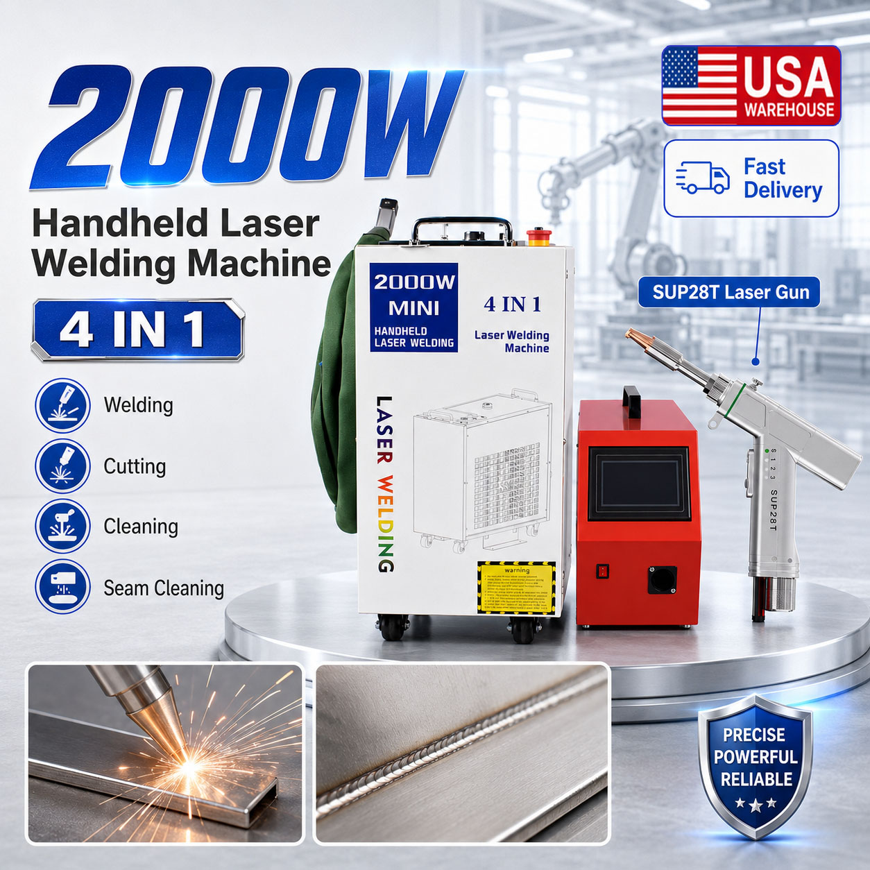 2000W 레이저 용접기 4 in 1 레이저 용접, 세 - Laser Soldering Machine Handheld 리뷰 및 가격